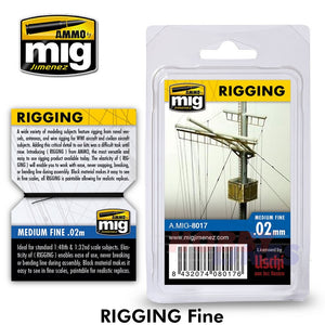 RIGGING Super Fine/Fine/Medium 0.1/0.2/0.3mm AMMO Mig Jimenez MIG8016/7/8