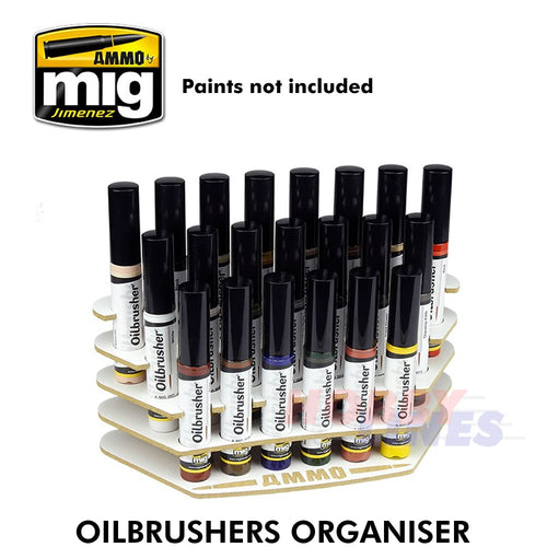 OILBRUSHERS ORGANIZER takes up to 21 x 17ml Oilbrushers AMMO Mig Jimenez Mig8020