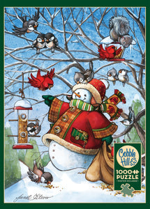 Cobble Hill Janet Stever FROSTY & FRIENDS Christmas 1000pc Jigsaw Puzzle 80296