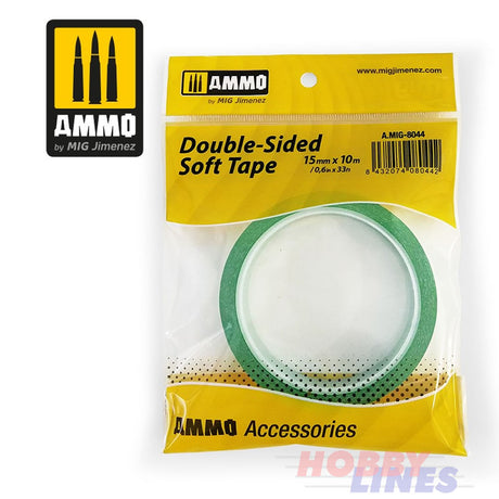 Double-Sided SOFT TAPE 15mm  x 10m High Quality  AMMO By Mig Jimenez Mig2012