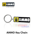 Key Chain AMMO 3D Logo Fob PVC metal ring 60x20 mm AMMO by Mig Jimenez Mig8048