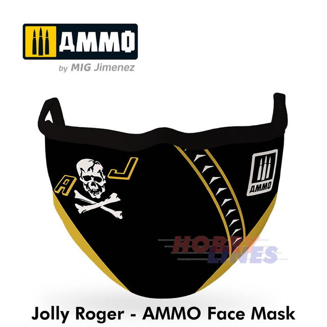 JOLLY ROGER FACE MASK Reusable hygienic protective Adult AMMO Jimenez Mig8070