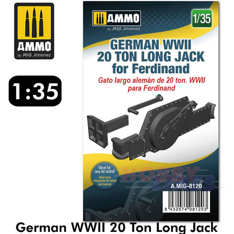 20 TON JACK GERMAN WWII for TIGER I 1:35 Detail up Paint Model AMMO Mig AMIG8119