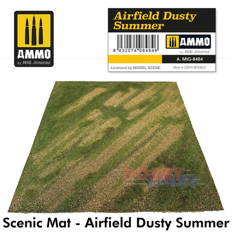 Scenic Mat Airfield Dusty Summer 245x245mm Diorama AMMO Mig Jimenez MIG8484
