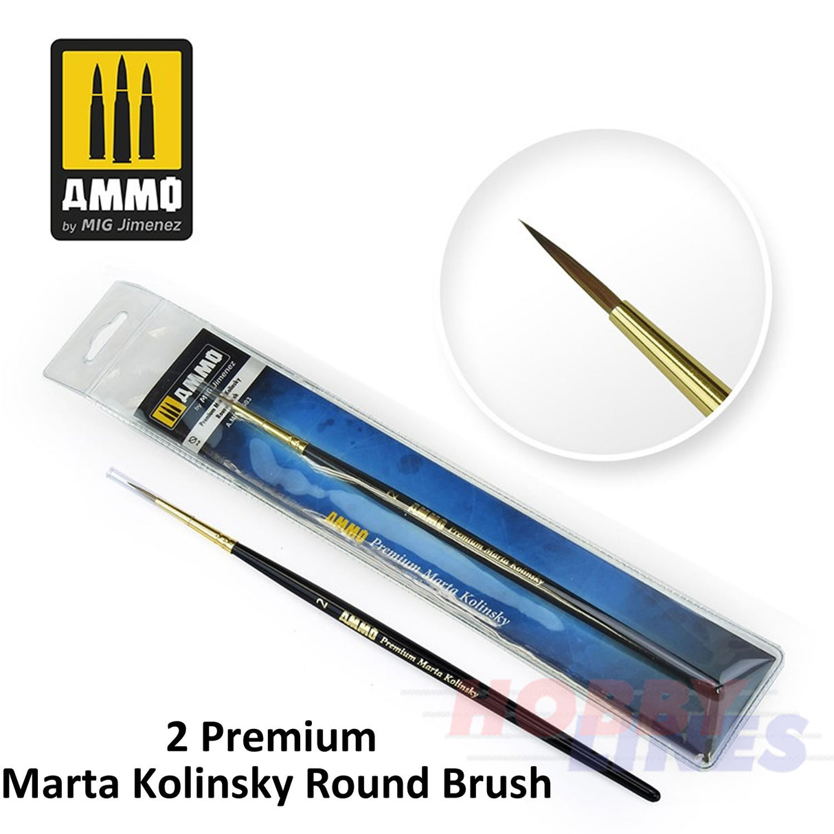 PREMIUM MARTA KOLINSKY ROUND BRUSH Range AMMO Mig Jimenez