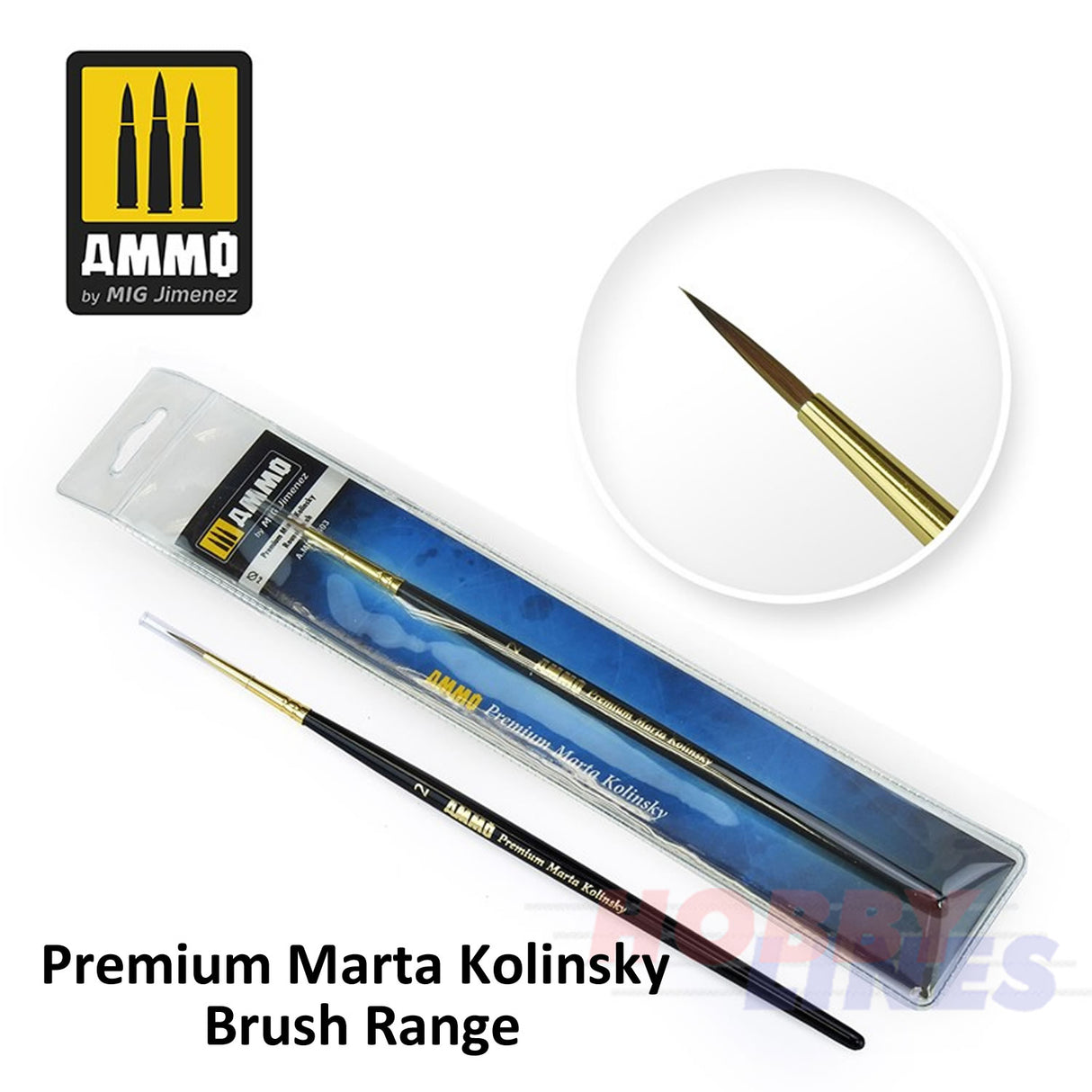 PREMIUM MARTA KOLINSKY ROUND BRUSH Range AMMO Mig Jimenez