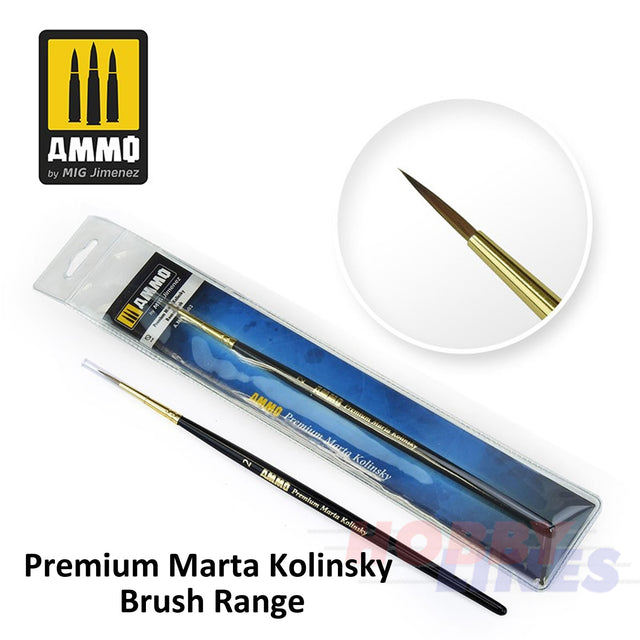 PREMIUM MARTA KOLINSKY ROUND BRUSH Range AMMO Mig Jimenez