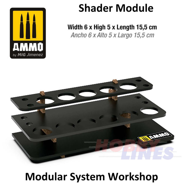 Modular System Workshop SHADER MODULE organizer holder AMMO Mig Jimenez Mig8880