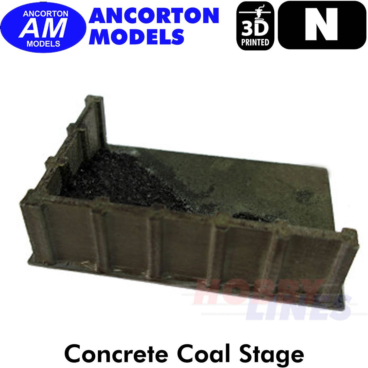 CONCRETE COAL STAITHE 3D Printed Ready to Plant N 1:148 Ancorton Models N3CCS1