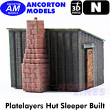 PLATELAYERS HUT 3D Printed Ready to Plant N gauge 1:148 Ancorton Models N3LB5