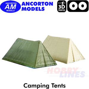 CAMPING TENTS 3D Printed models Ready to Plant OO 1:76 Ancorton Models OO3-TNT1