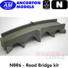 Load image into Gallery viewer, ROAD BRIDGE stone built Four Arched laser cut kit N 1:148 Ancorton Models NBR6
