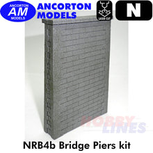 Load image into Gallery viewer, BRIDGE PIERS for viaduct with NBR4a laser cut kit N 1:148 Ancorton Models NBR4b
