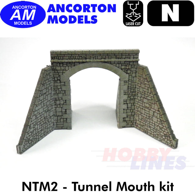 TUNNEL MOUTH Single Track laser cut kit N 1:148 Ancorton Models NTM2