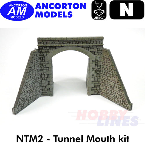 TUNNEL MOUTH Single Track laser cut kit N 1:148 Ancorton Models NTM2