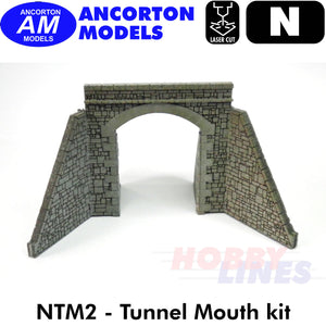 TUNNEL MOUTH Single Track laser cut kit N 1:148 Ancorton Models NTM2