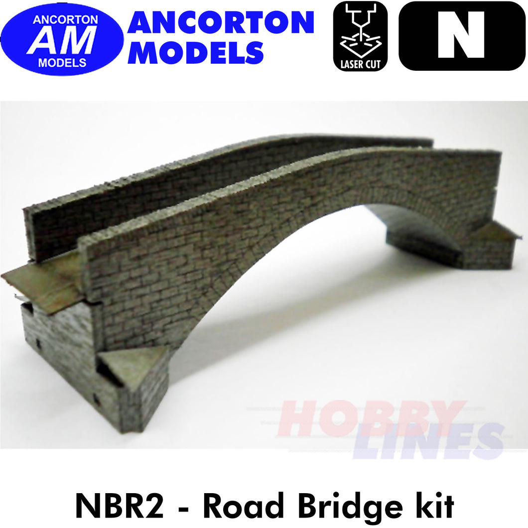 ROAD BRIDGE stone built single track laser cut kit N 1:148 Ancorton Models NBR2