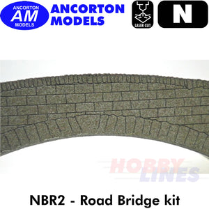 ROAD BRIDGE stone built single track laser cut kit N 1:148 Ancorton Models NBR2