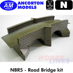 ROAD BRIDGE Double Arch stone built  laser cut kit N 1:148 Ancorton Models NBR5