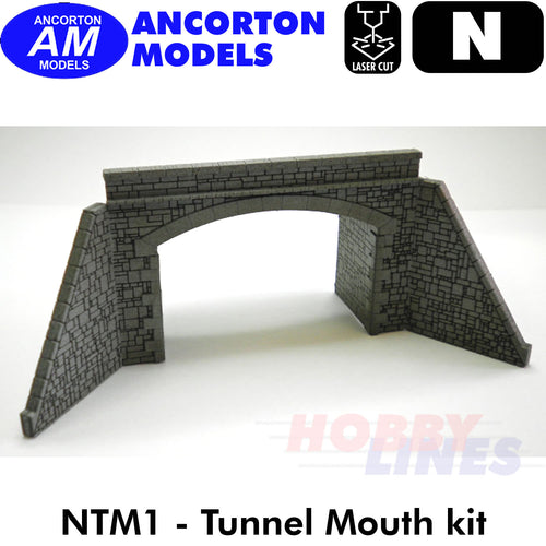 TUNNEL MOUTH Double Track stone built laser cut kit N 1:148 Ancorton Models NTM1