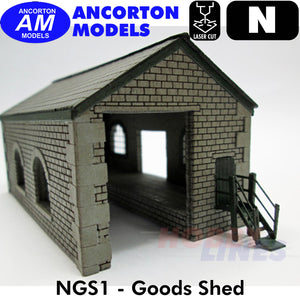 GOODS SHED station building laser cut kit N 1:148 Ancorton Models NGS1