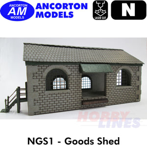 GOODS SHED station building laser cut kit N 1:148 Ancorton Models NGS1