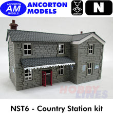 Load image into Gallery viewer, COUNTRY STATION building laser cut kit N 1:148 Ancorton Models NST6
