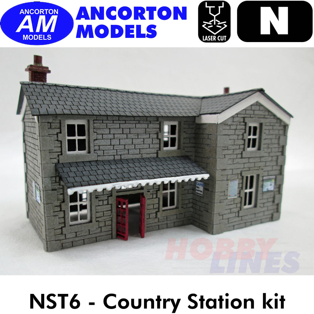 COUNTRY STATION building laser cut kit N 1:148 Ancorton Models NST6