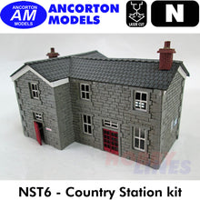 Load image into Gallery viewer, COUNTRY STATION building laser cut kit N 1:148 Ancorton Models NST6
