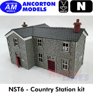 COUNTRY STATION building laser cut kit N 1:148 Ancorton Models NST6