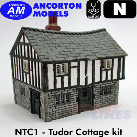 TUDOR COTTAGE building laser cut kit N gauge 1:148 scale Ancorton Models NTC1