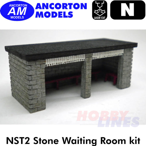 WAITING ROOM  station building laser cut kit N 1:148 Ancorton Models NST2