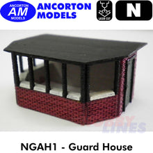 Load image into Gallery viewer, SECURITY GUARD HOUSE laser cut Ready to Plant N 1:148 Ancorton Models NGAH1

