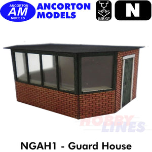 SECURITY GUARD HOUSE laser cut Ready to Plant N 1:148 Ancorton Models NGAH1