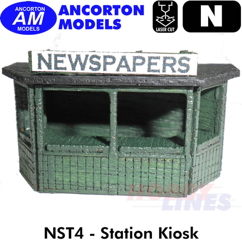 PLATFORM KIOSK laser cut Ready to Plant N gauge 1:148 scale Ancorton Models NST4