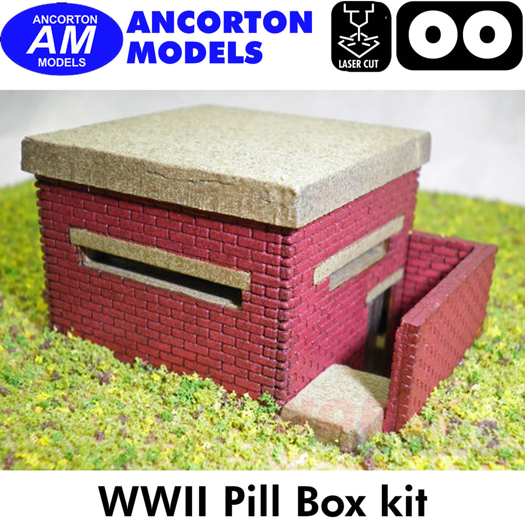 WWII PILL BOX underground entrance laser cut kit OO 1:76 Ancorton Models OODP1