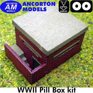 WWII PILL BOX underground entrance laser cut kit OO 1:76 Ancorton Models OODP1