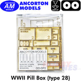 WWII PILL BOX type 28 laser cut kit OO gauge 1:76 scale Ancorton Models OODP2