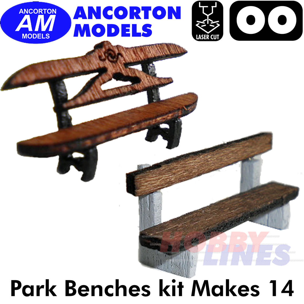 PARK / STATION BENCHES kit laser cut kit OO gauge 1:76 Ancorton Models OOPB1