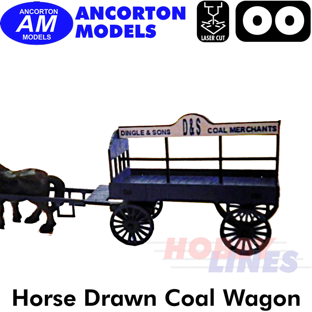 COAL WAGON Horse Drawn cart laser cut kit OO gauge 1:76 Ancorton Models OOCW1