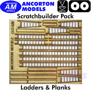 PLANKS & LADDERS Scratchbuilding laser cut kit OO 1:76 Ancorton Models OOS-M8