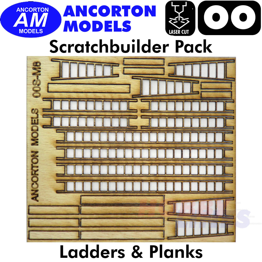 PLANKS & LADDERS Scratchbuilding laser cut kit OO 1:76 Ancorton Models OOS-M8