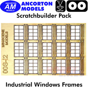 WINDOW FRAMES INDUSTRIAL Scratchbuild laser cut OO 1:76 Ancorton Models OOS-I2