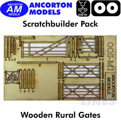 WOODEN GATES farm rural Scratchbuild kit OO gauge1:76 Ancorton Models OOS-M1