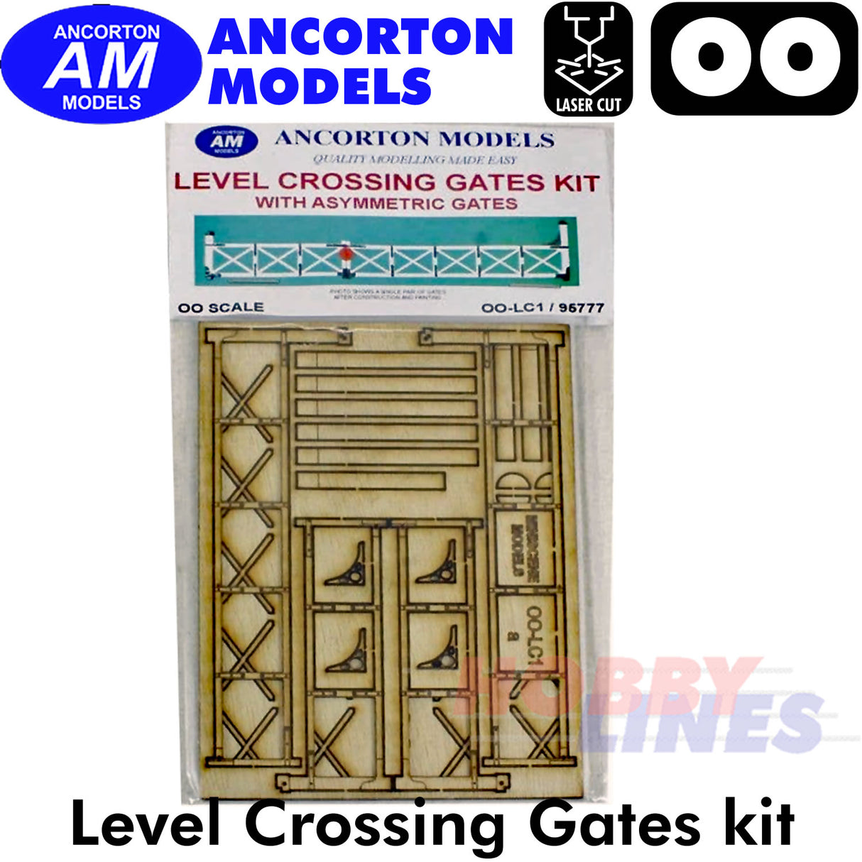 LEVEL CROSSING GATES laser cut kit OO gauge 1:76 scale Ancorton Models OOLC1