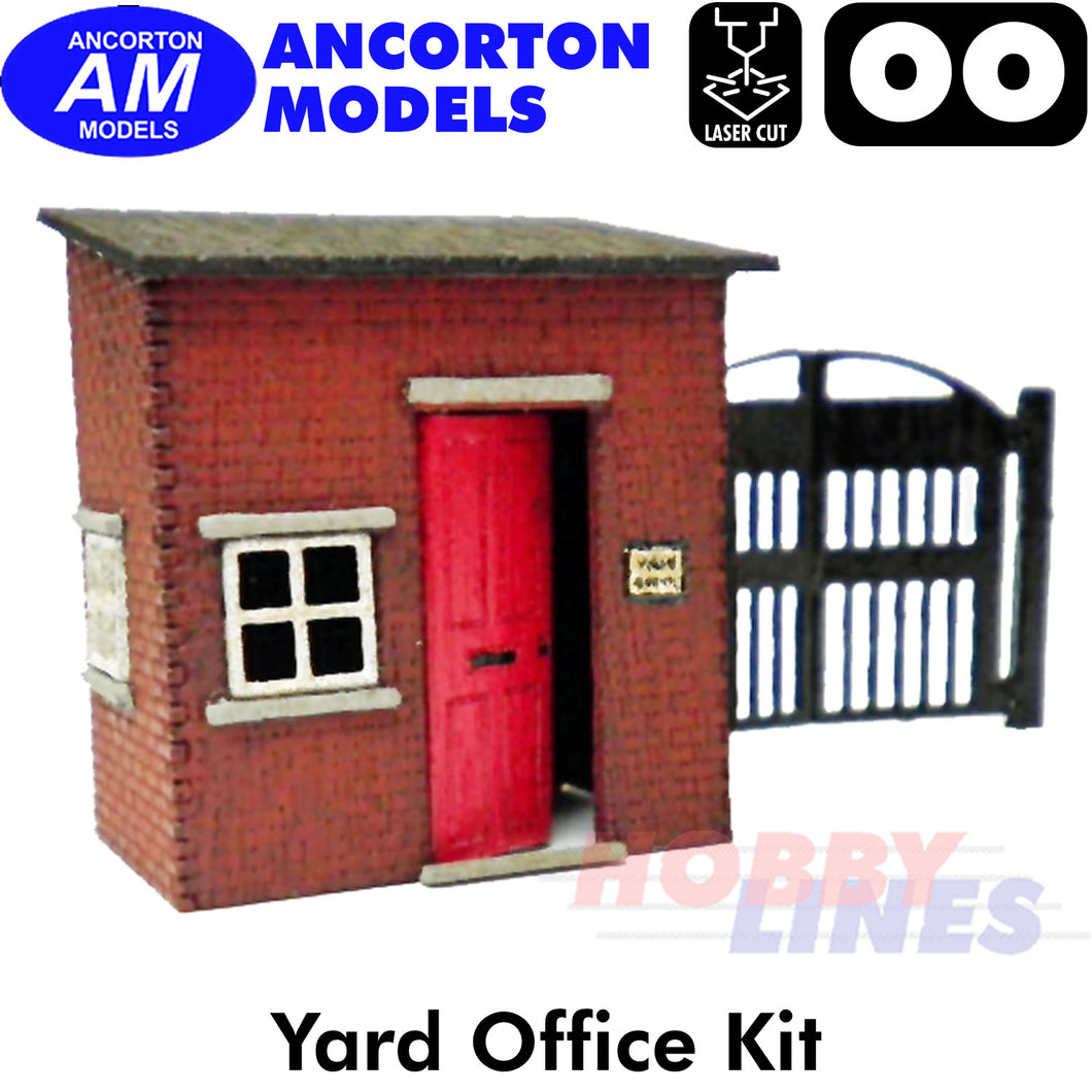 YARD OFFICE with GATES industrial laser cut kit OO 1:76 Ancorton Models OOYO1