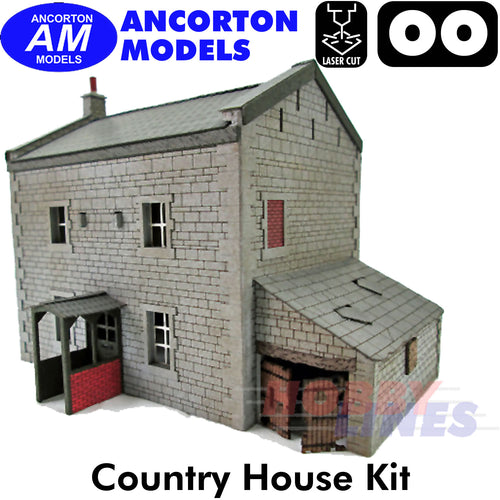 COUNTRY HOUSE with PORCH laser cut kit OO gauge 1:76 scale Ancorton Models OOFH1