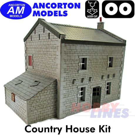 COUNTRY HOUSE with PORCH laser cut kit OO gauge 1:76 scale Ancorton Models OOFH1