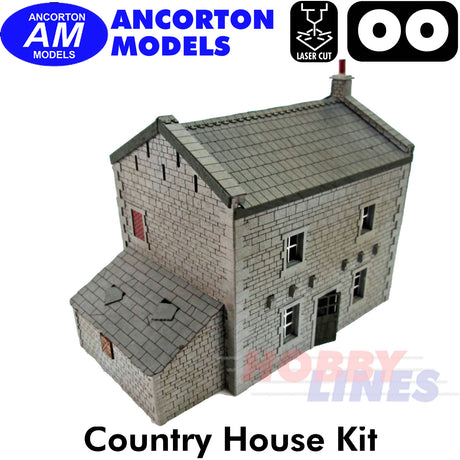 COUNTRY HOUSE with PORCH laser cut kit OO gauge 1:76 scale Ancorton Models OOFH1