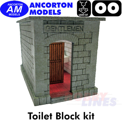 PLATFORM TOILET BLOCK laser cut kit OO gauge 1:76 scale Ancorton Models OOTB1